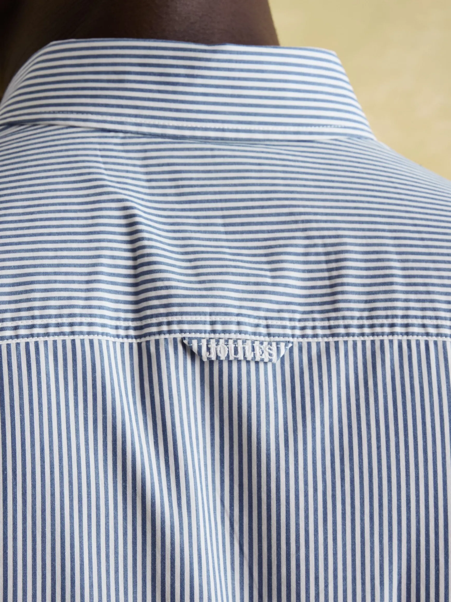 Abbott Blue Pinstriped Cotton Poplin Shirt