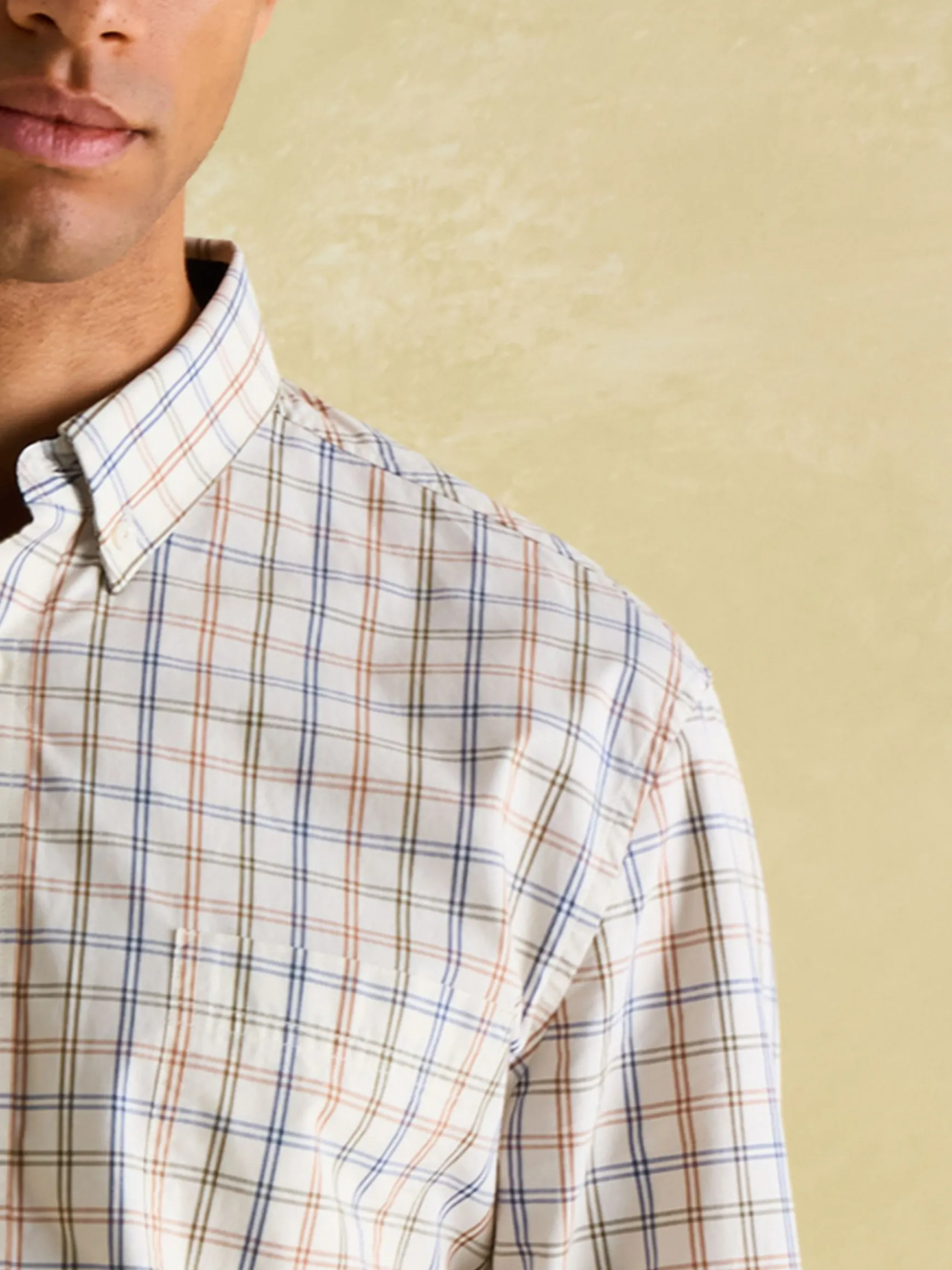 Abbott Cream Cotton Poplin Shirt