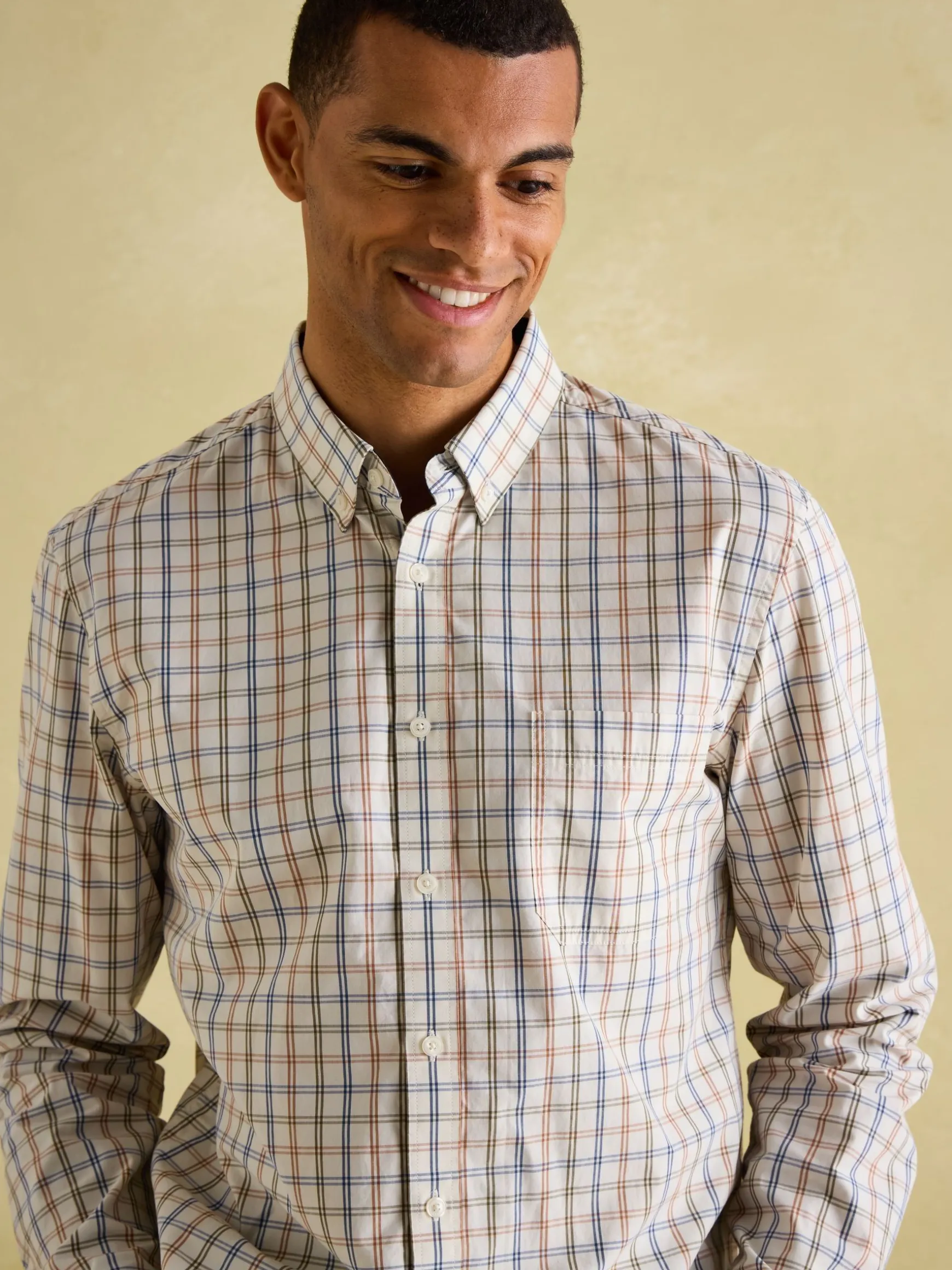 Abbott Cream Cotton Poplin Shirt