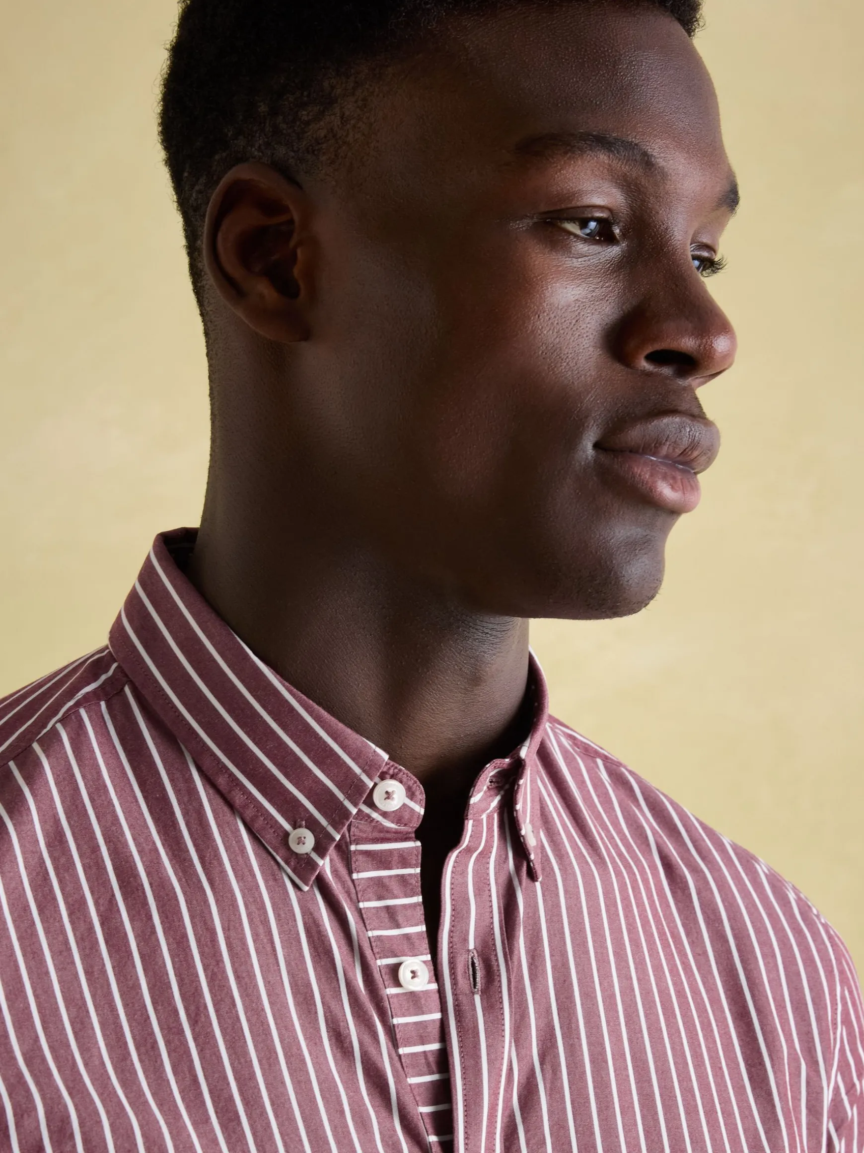 Abbott Red Striped Cotton Poplin Shirt