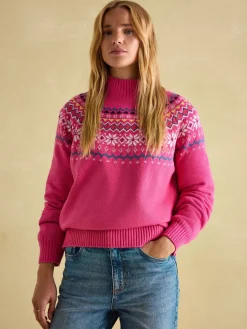 Alba Pink Fair Isle Jumper