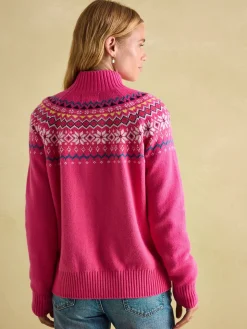 Alba Pink Fair Isle Jumper