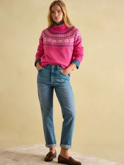 Alba Pink Fair Isle Jumper