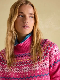 Alba Pink Fair Isle Jumper