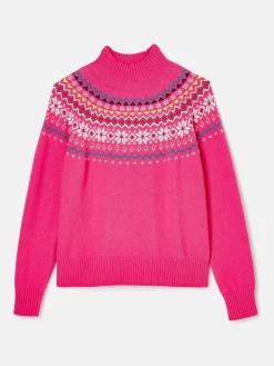 Alba Pink Fair Isle Jumper