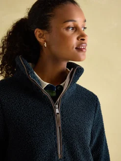 Aldeburgh Navy Quarter Zip Fleece
