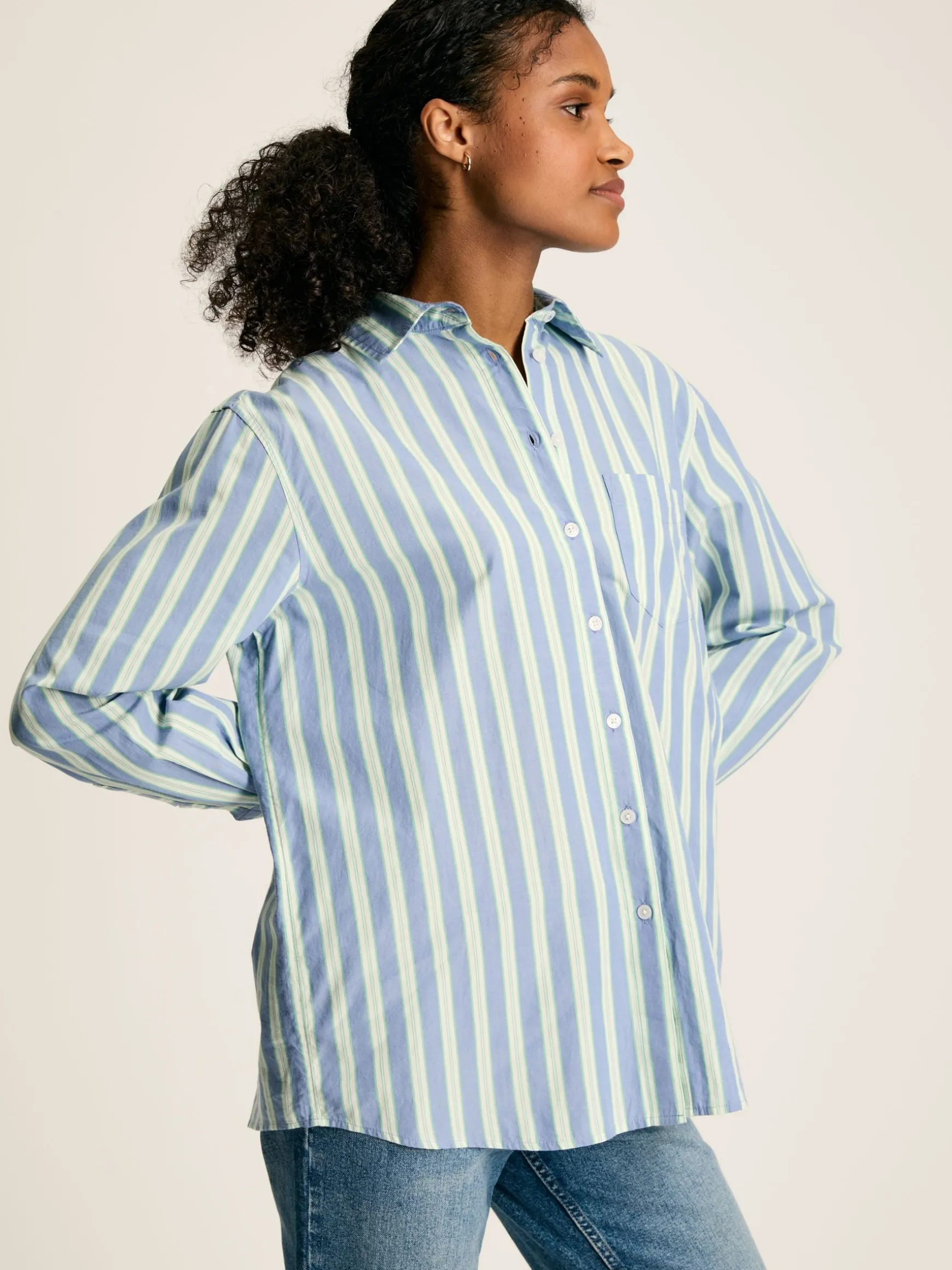 Amilla Blue/White Cotton Shirt