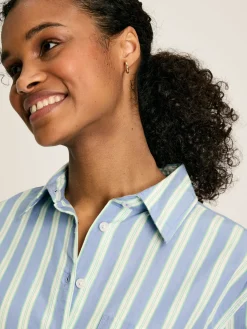 Amilla Blue/White Cotton Shirt