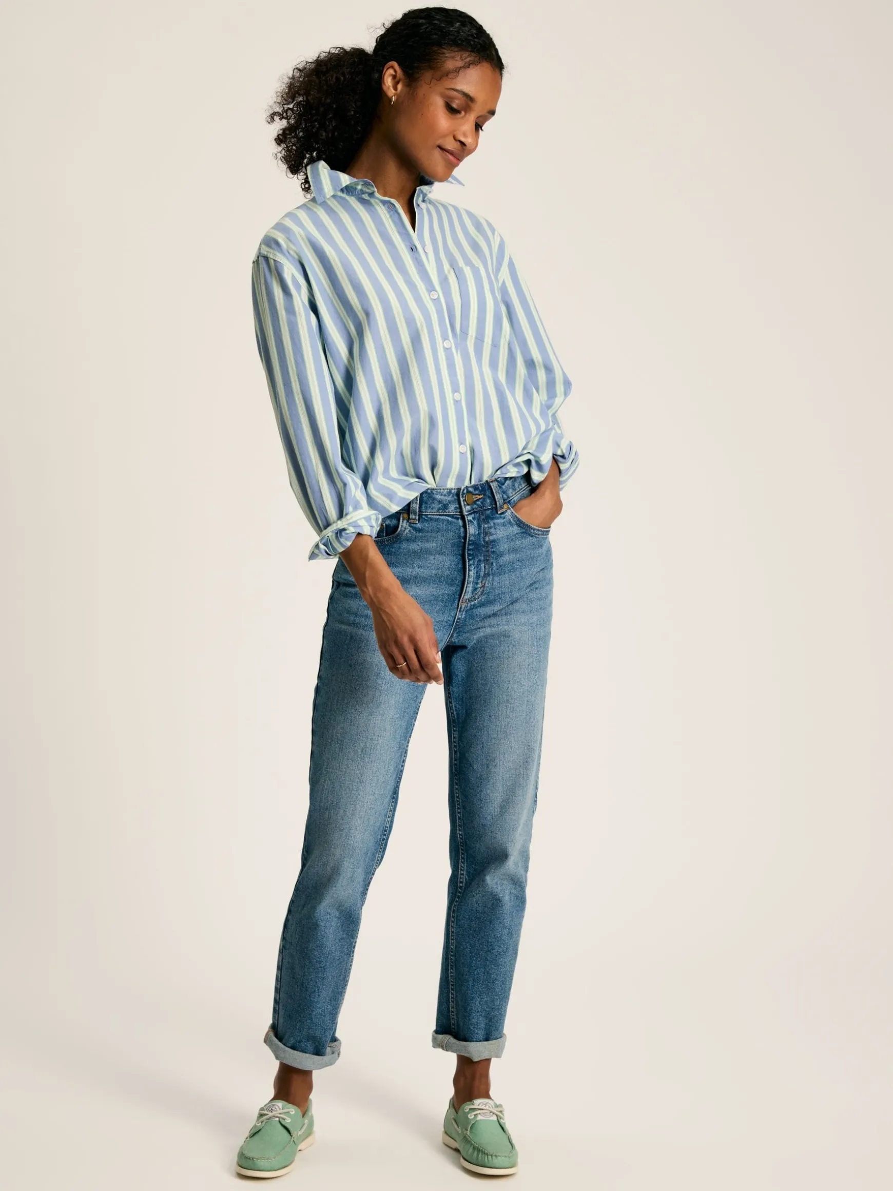 Amilla Blue/White Cotton Shirt