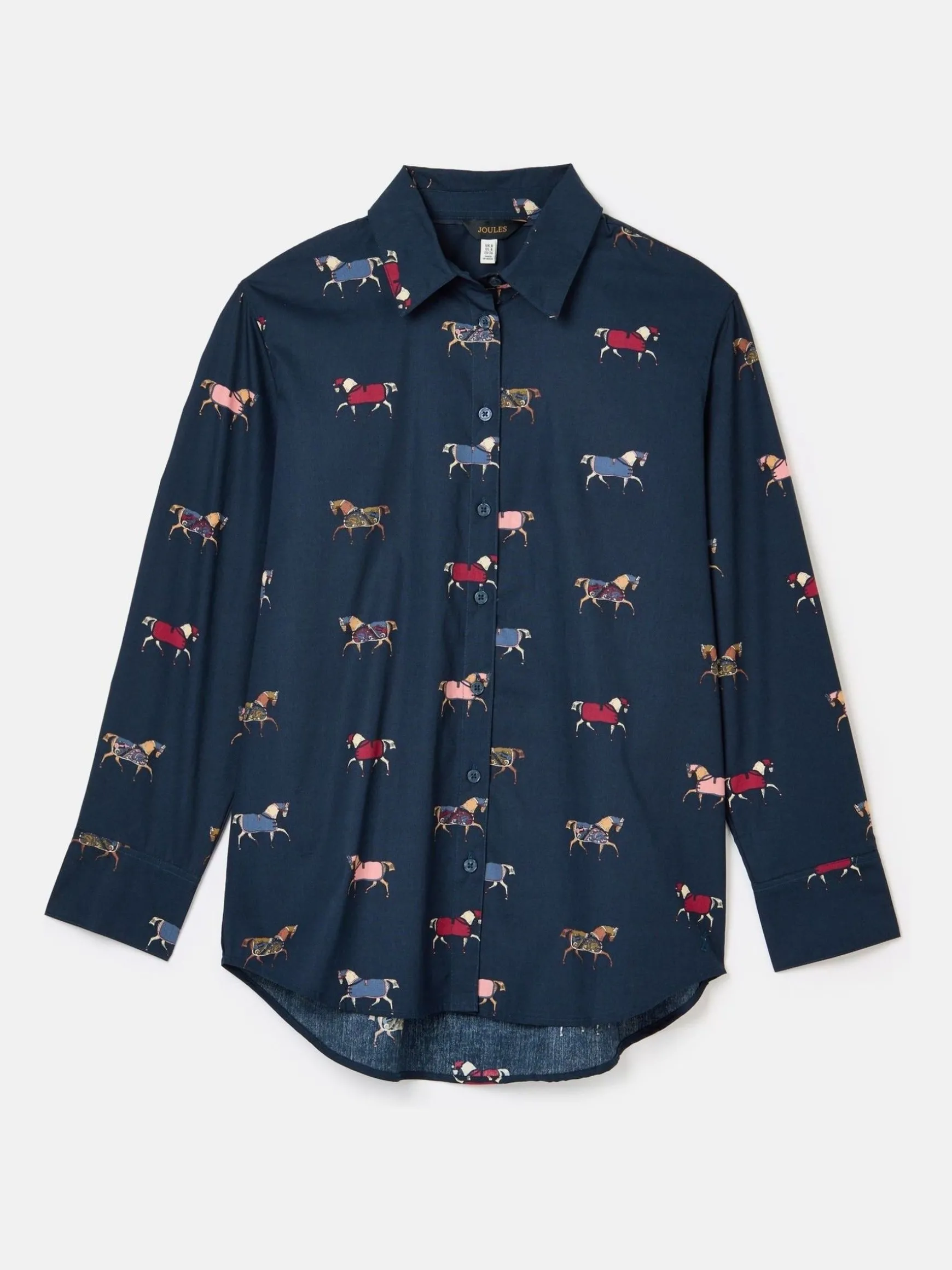 Amilla Navy Blue Cotton Shirt