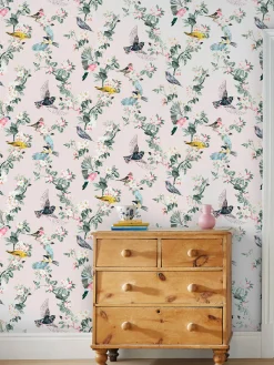 Antique Creme Handford Garden Birds 10M Wallpaper