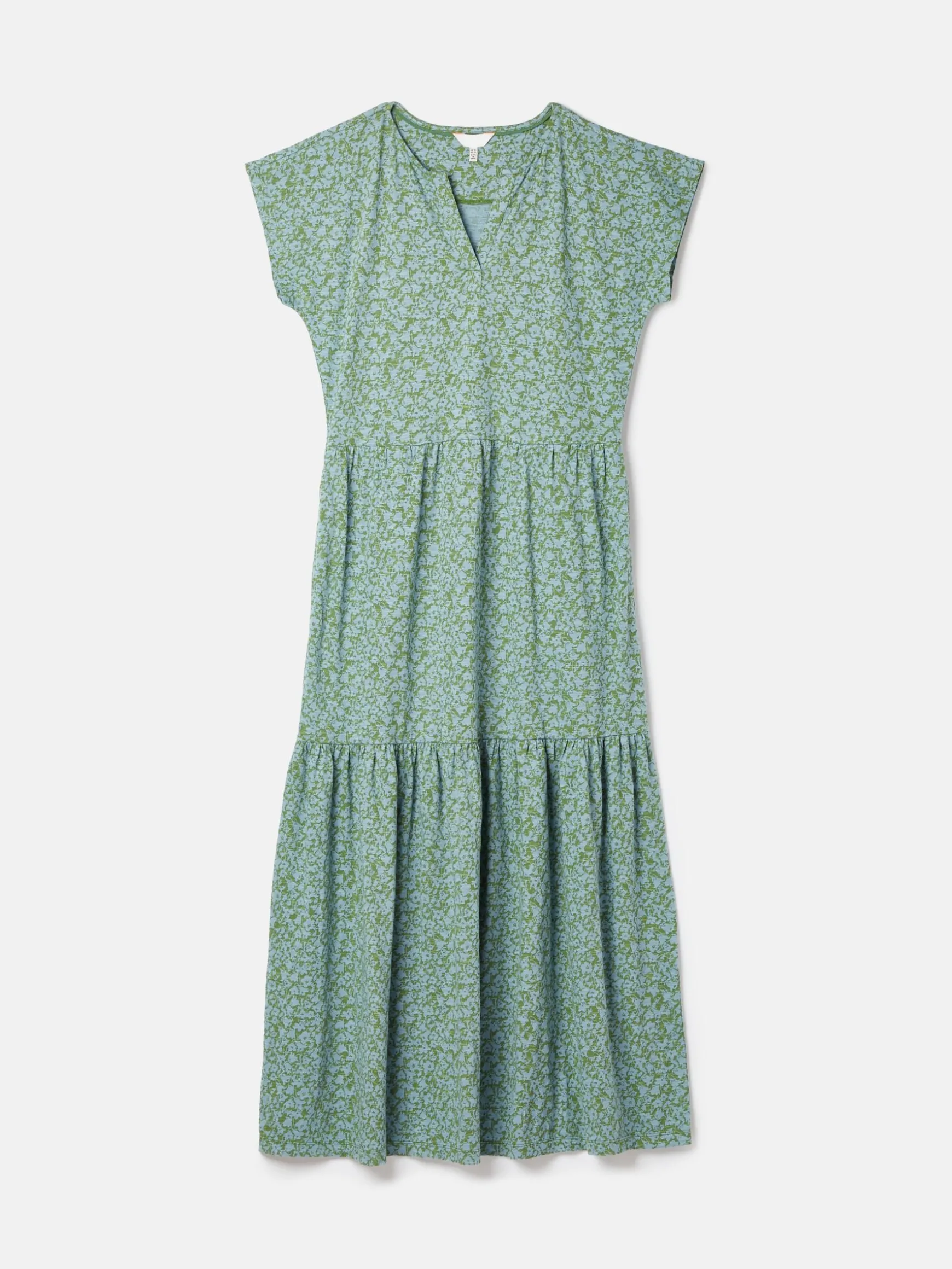 Ariana Green Jersey Tiered Dress