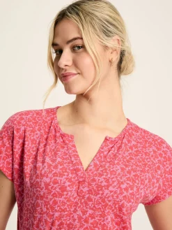 Ariana Pink Jersey Tiered Dress