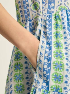 Ariella Blue Cotton Dress