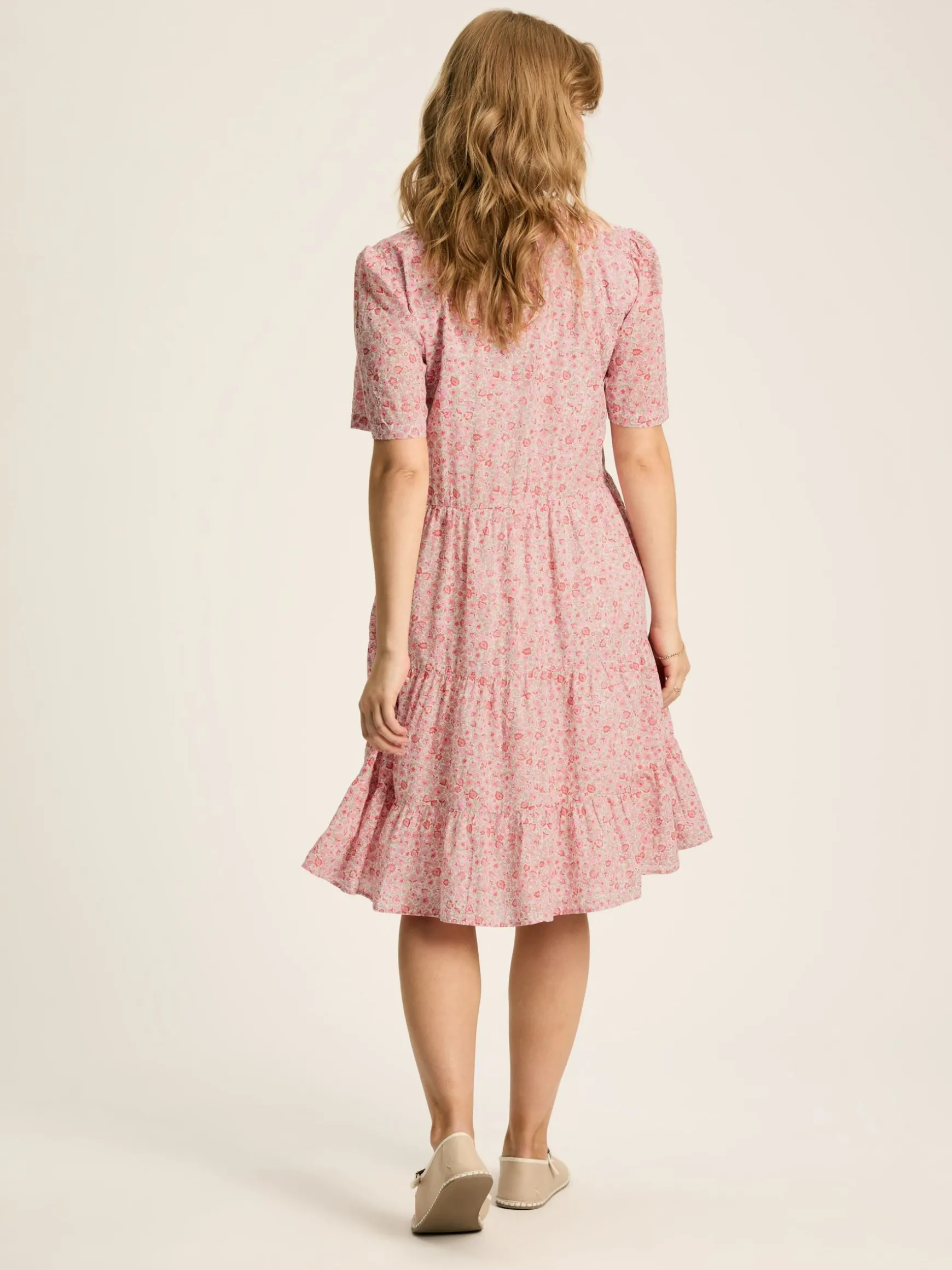 Ariella Pink Cotton Dress