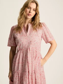 Ariella Pink Cotton Dress
