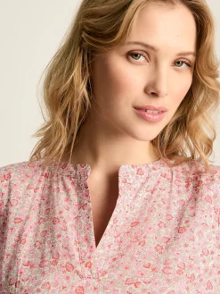 Ariella Pink Cotton Dress