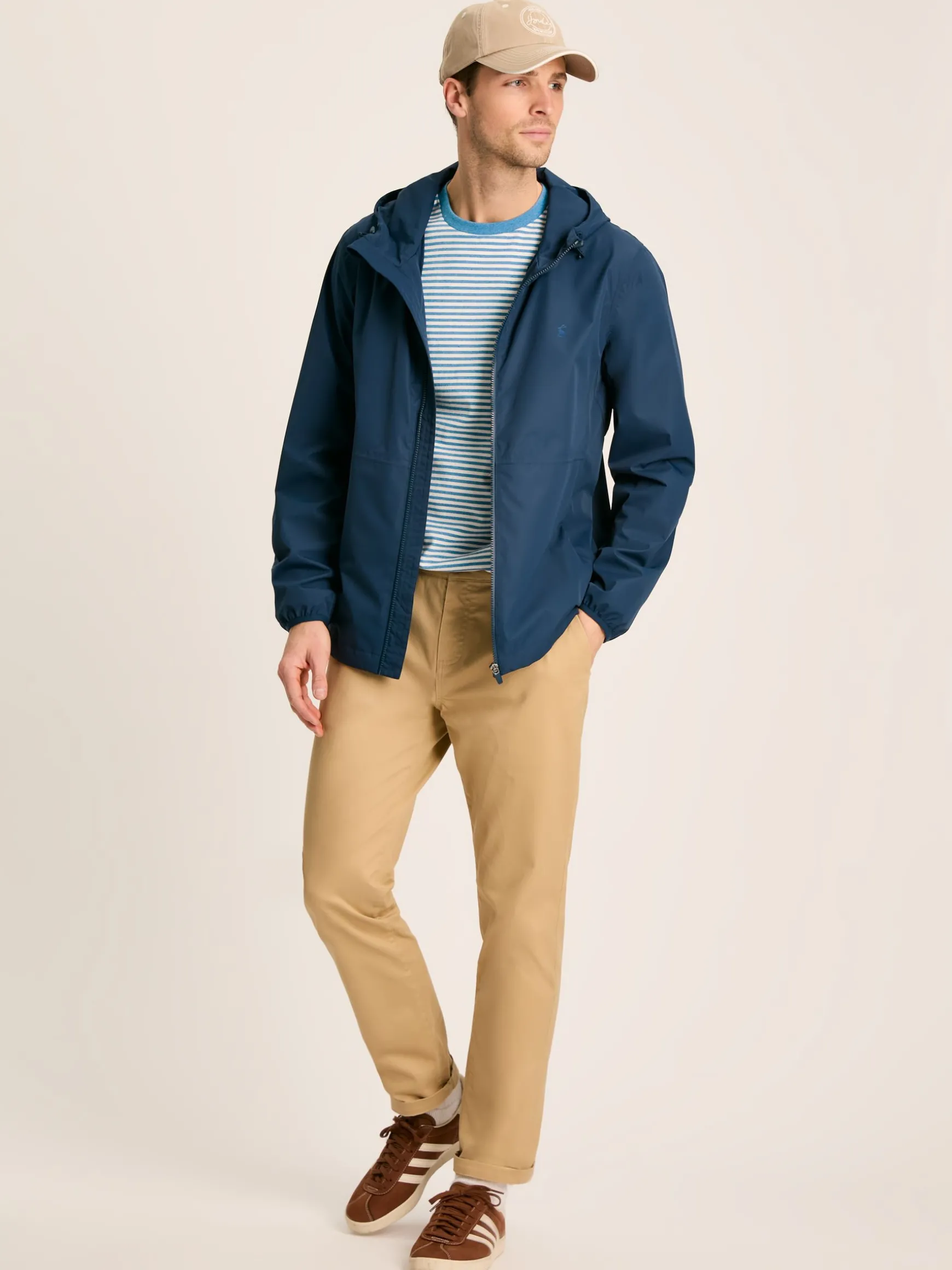 Arlow Navy Blue Lightweight Waterproof Coat