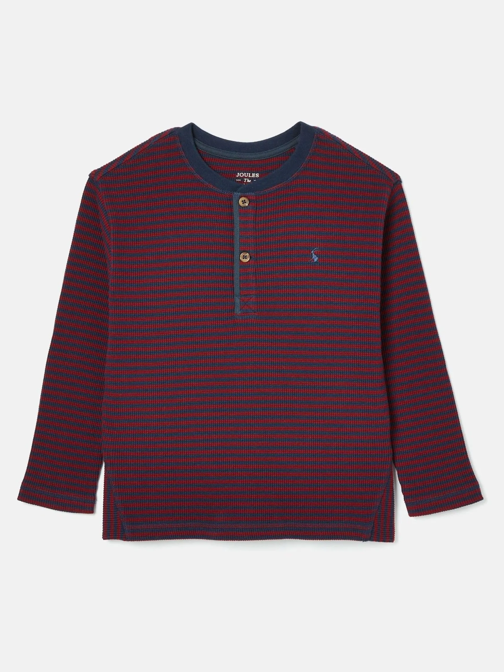 Arthur Berry Red & Navy Stripe Henley Top