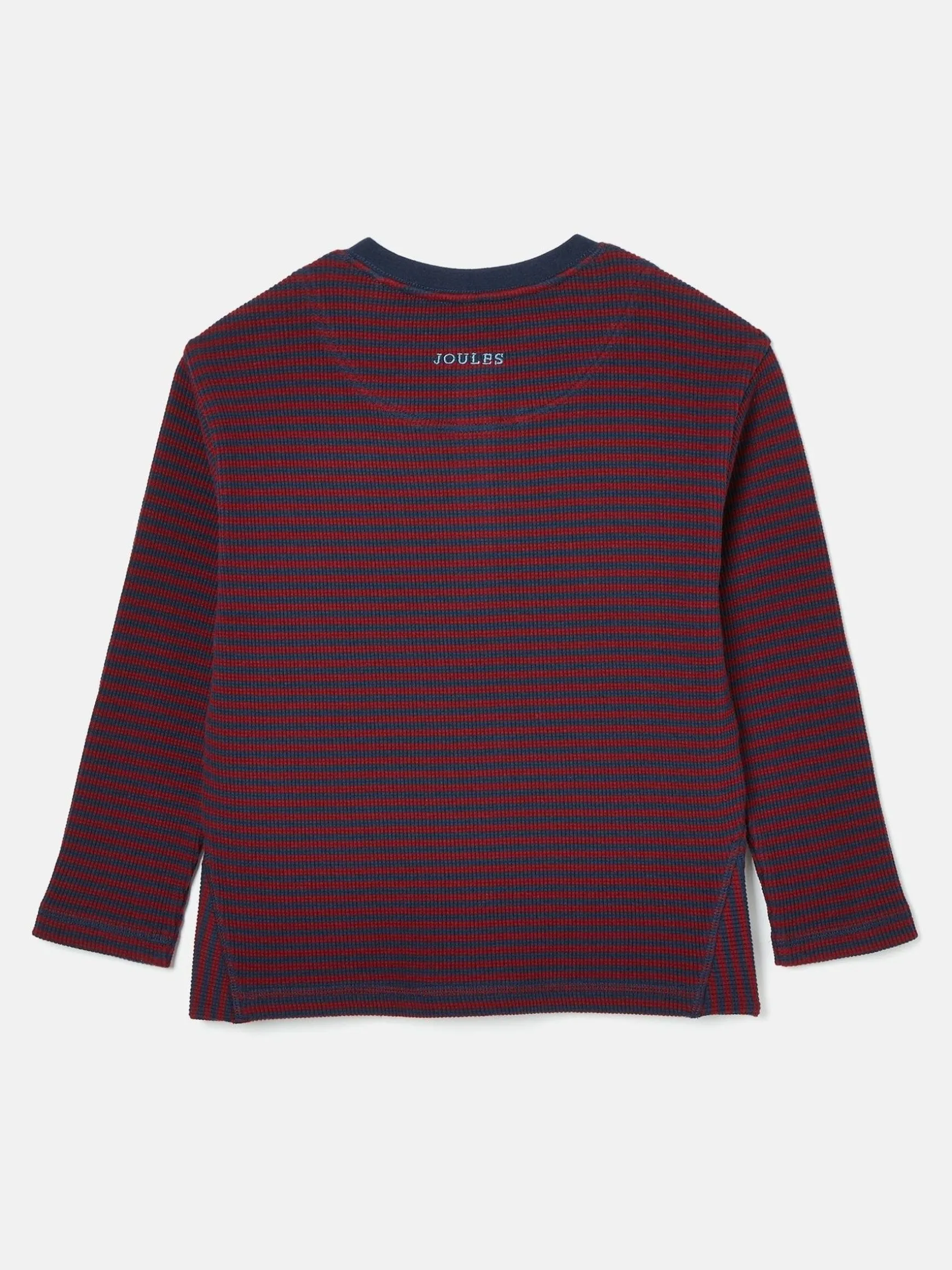 Arthur Berry Red & Navy Stripe Henley Top