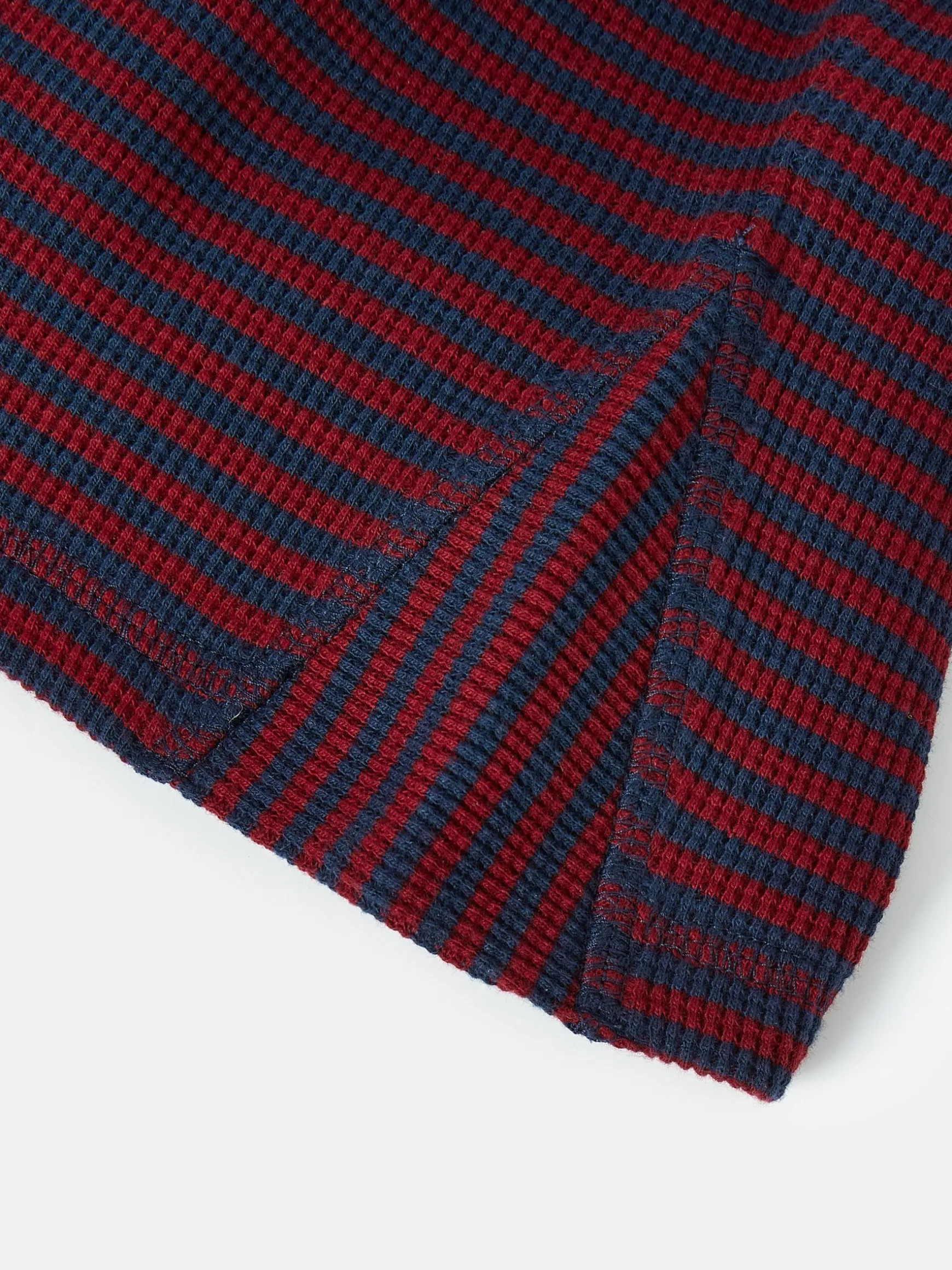 Arthur Berry Red & Navy Stripe Henley Top