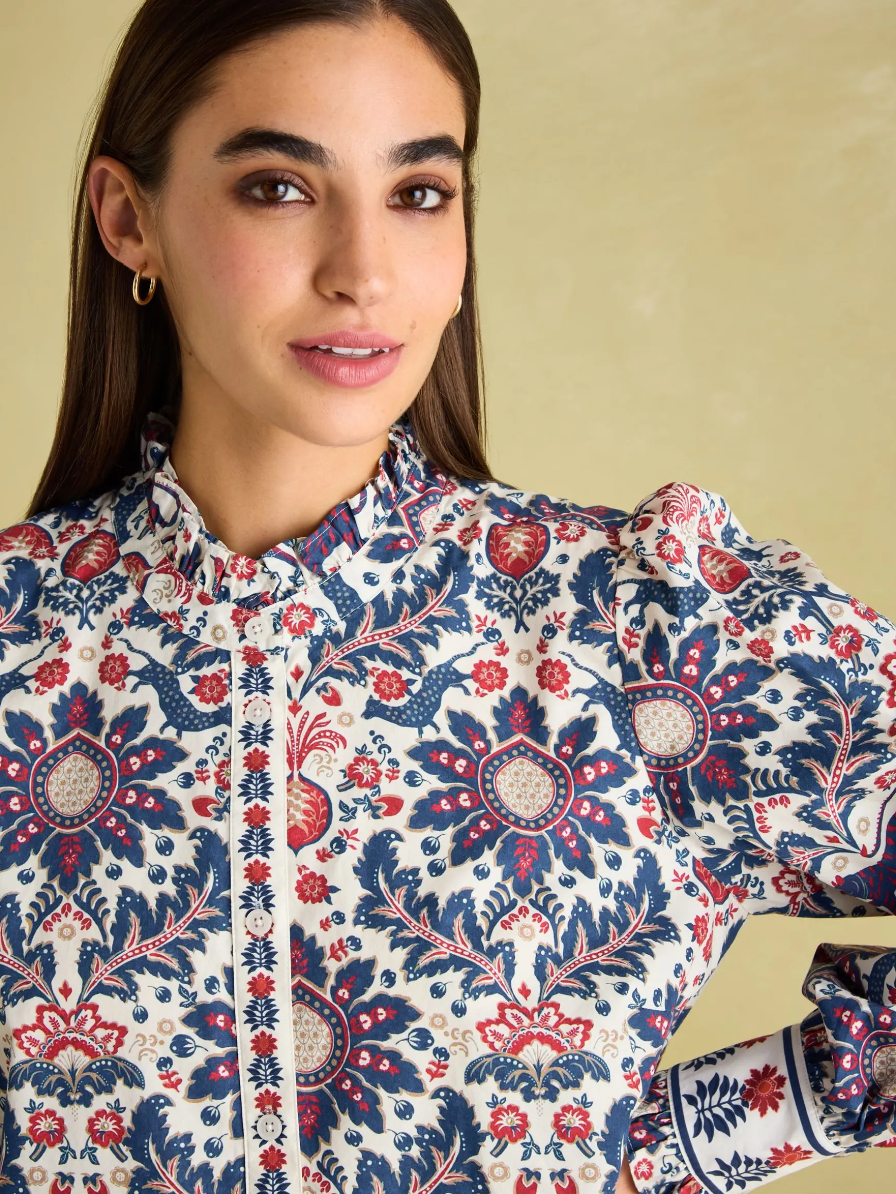 Auretta Multi Frill Neck Blouse