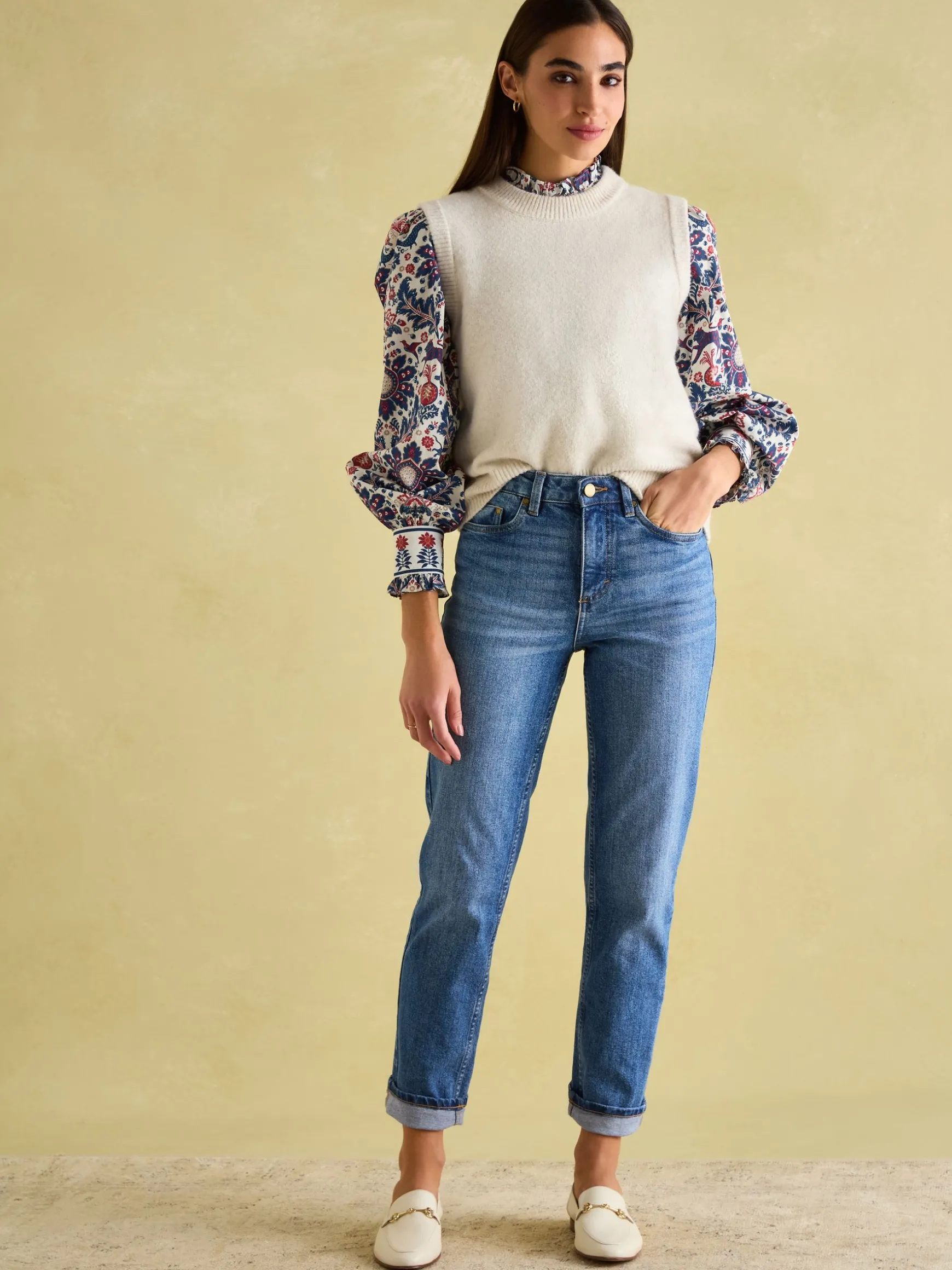 Auretta Multi Frill Neck Blouse