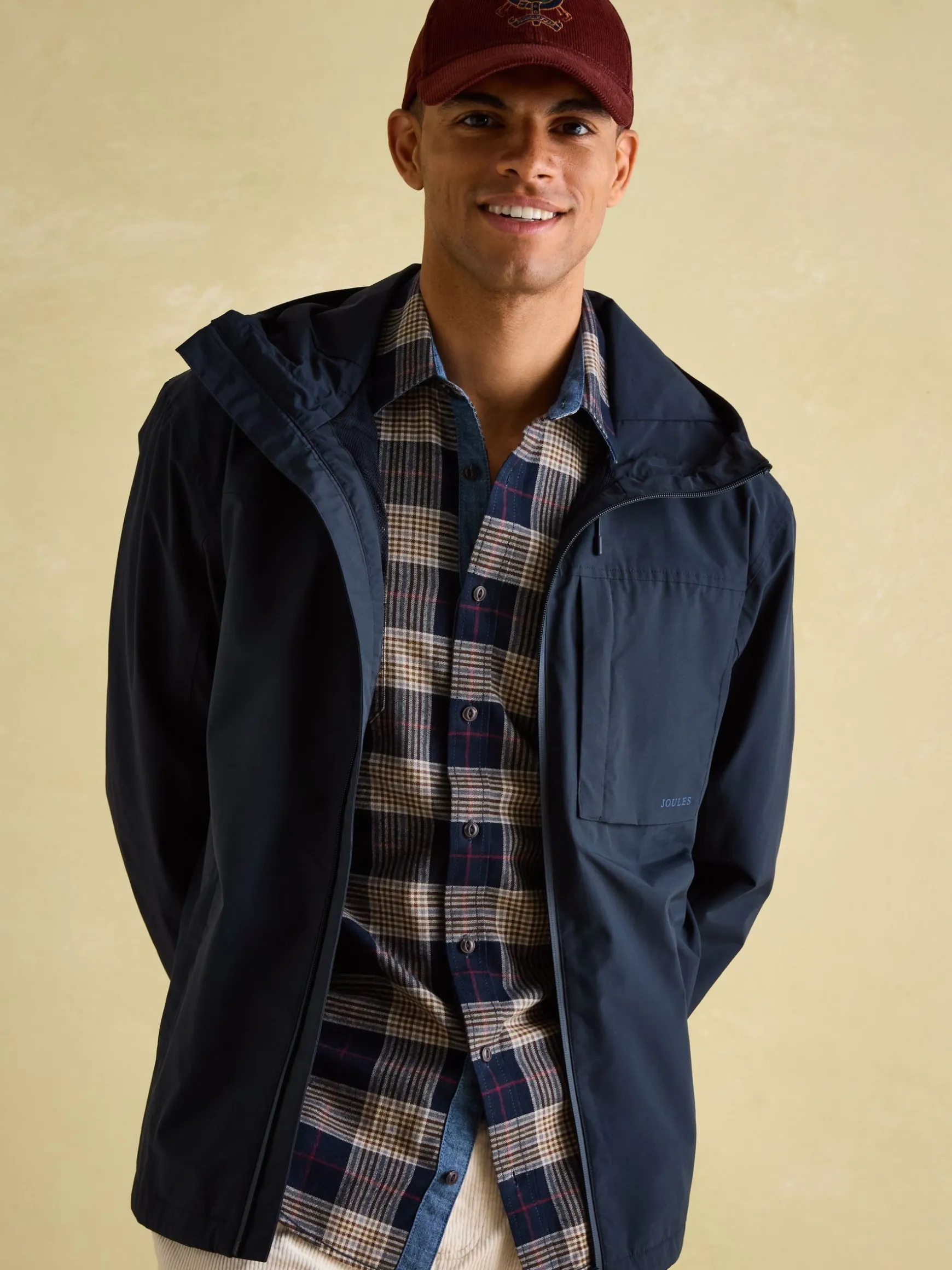 Ayston Navy Blue Lightweight Waterproof Coat