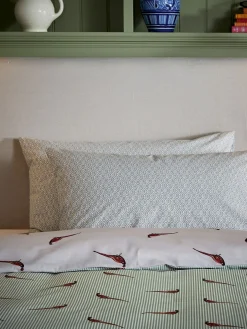 Balmoral Set of 2 Green 100% Cotton Standard Pillowcases