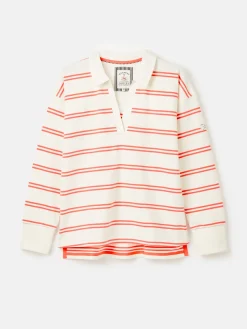 Bayside Coral/White Cotton Deck Shirt