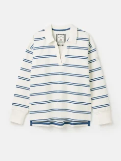 Bayside Cream/Navy Cotton Deck Shirt