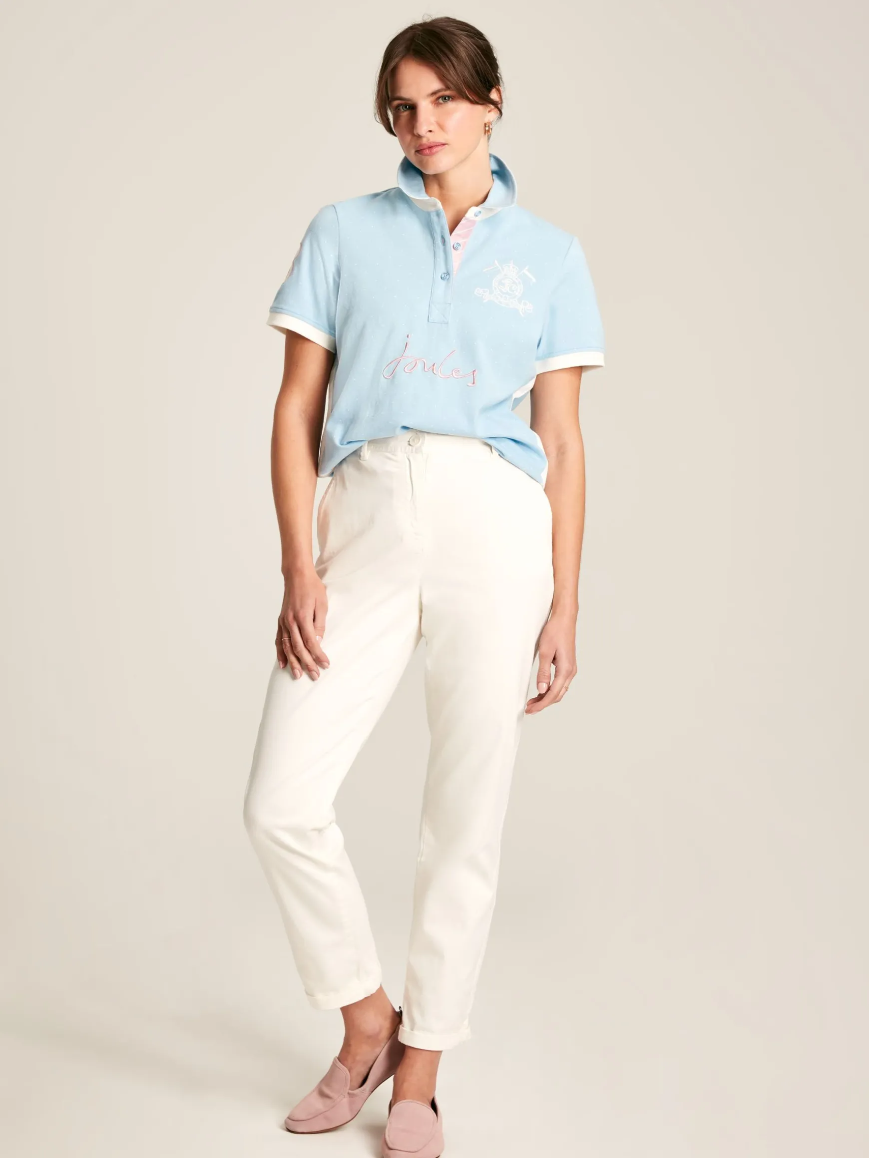 Beaufort Blue Short Sleeve Cotton Polo Shirt