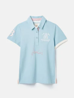 Beaufort Blue Short Sleeve Cotton Polo Shirt