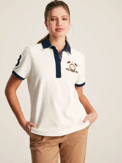 Beaufort Cream Short Sleeve Cotton Polo Shirt