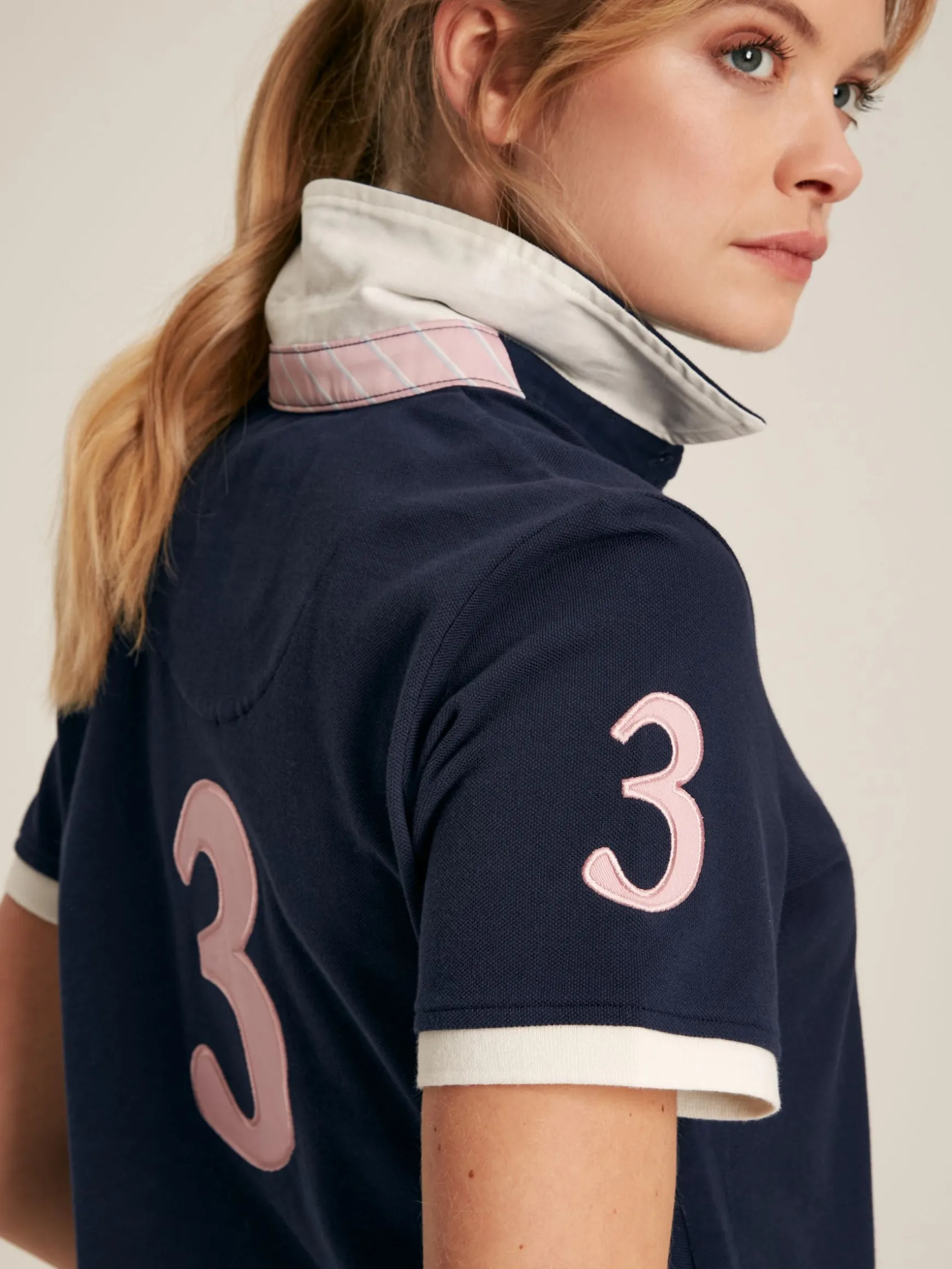 Beaufort Navy Blue Short Sleeve Cotton Polo Shirt