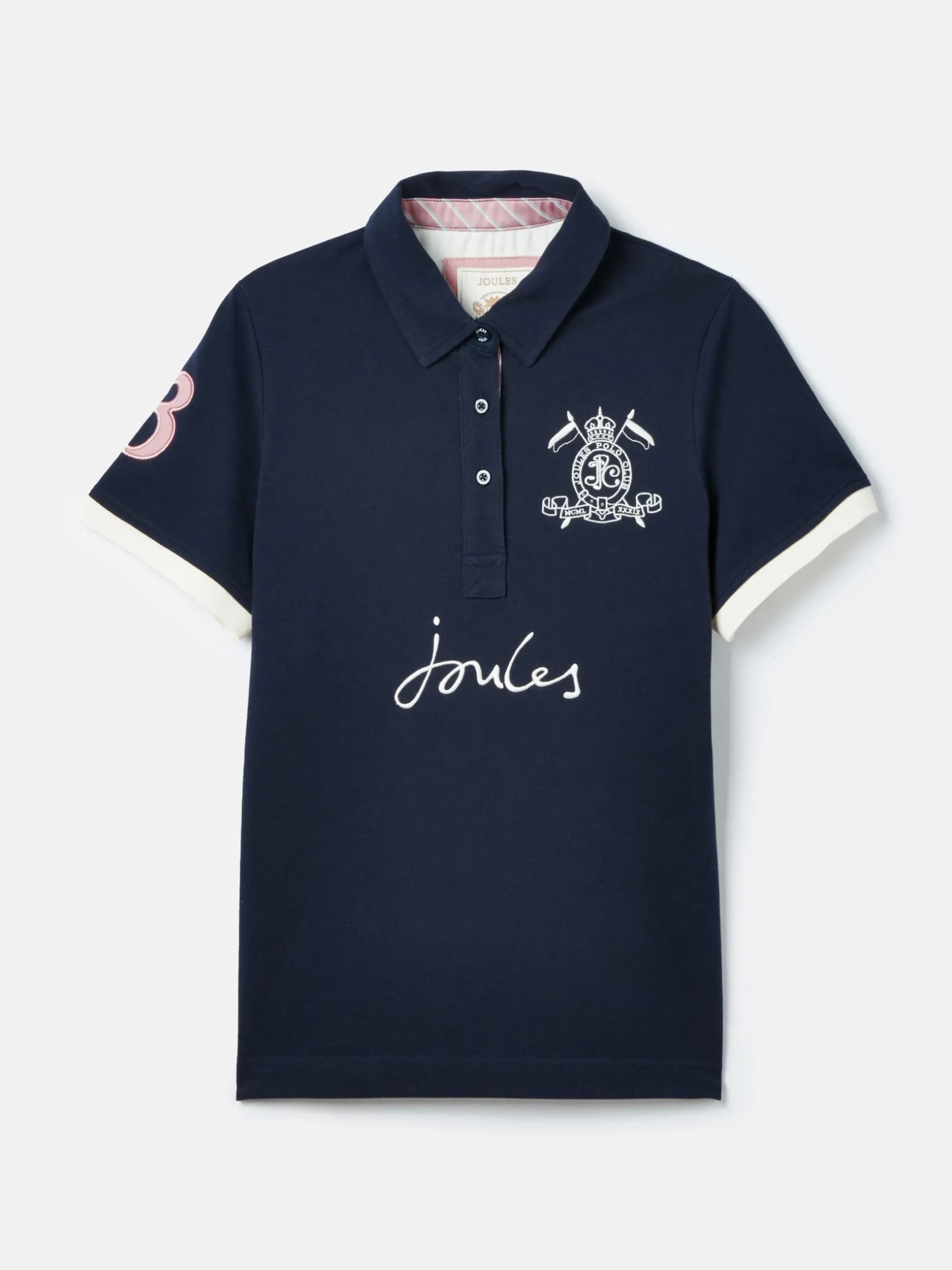Beaufort Navy Blue Short Sleeve Cotton Polo Shirt