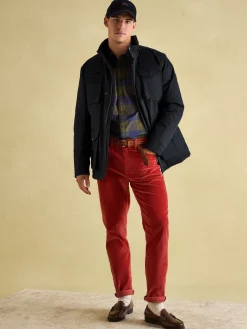 Beckett Navy Waterproof Field Coat With Packable Hood