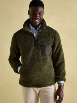 Billy Green Quarter Zip Borg Fleece Sweatshirt