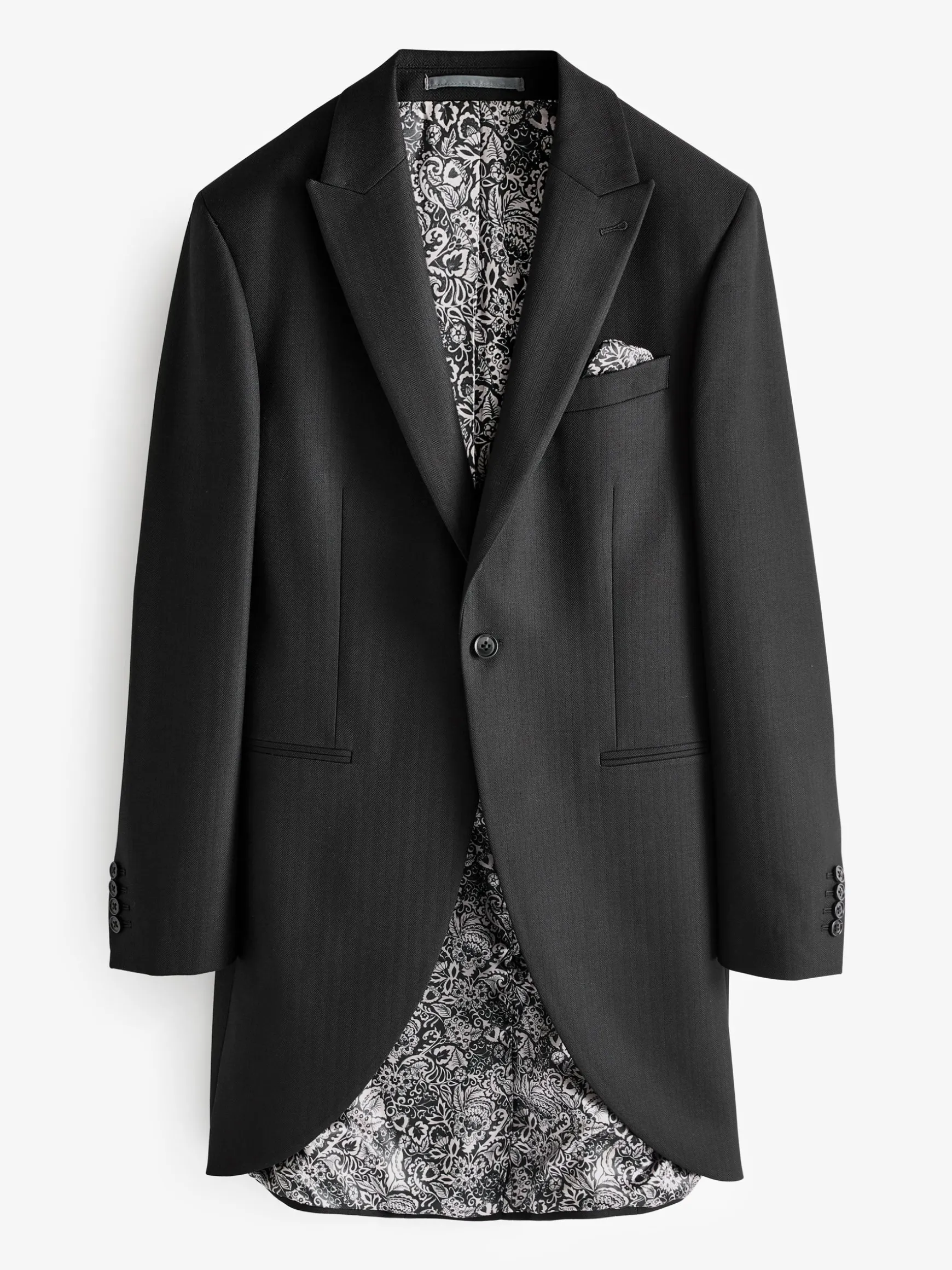 Black Slim Fit Morning Suit Jacket
