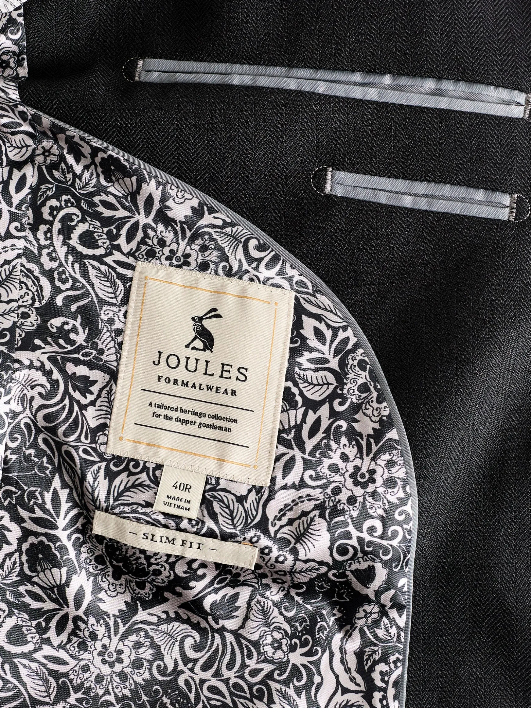 Black Slim Fit Morning Suit Jacket