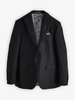 Black Slim Fit Tuxedo Suit Jacket