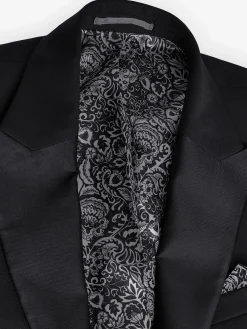 Black Slim Fit Tuxedo Suit Jacket