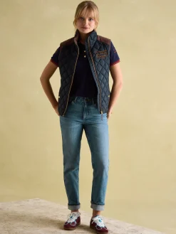 Blair Braemar Navy Diamond Quilted Gilet