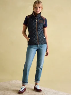 Blair Braemar Navy Diamond Quilted Gilet