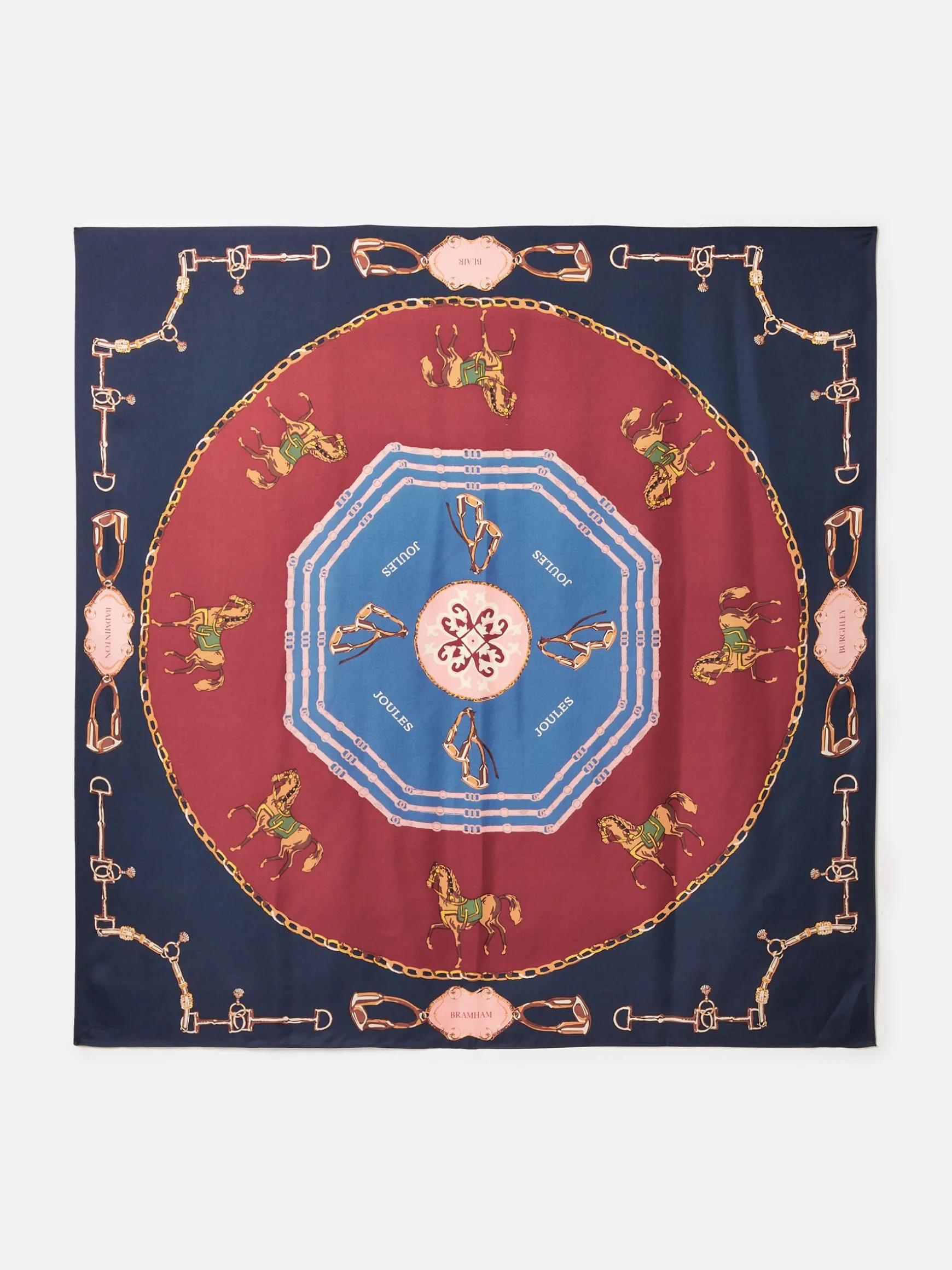 Bloomfield Navy Silk Square Scarf