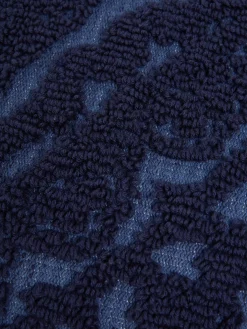 Blue 100% Cotton Paisley Tufted Cushion