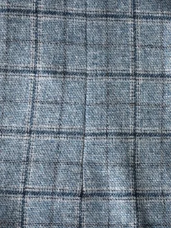 Blue Check Slim Fit Suit Blazer