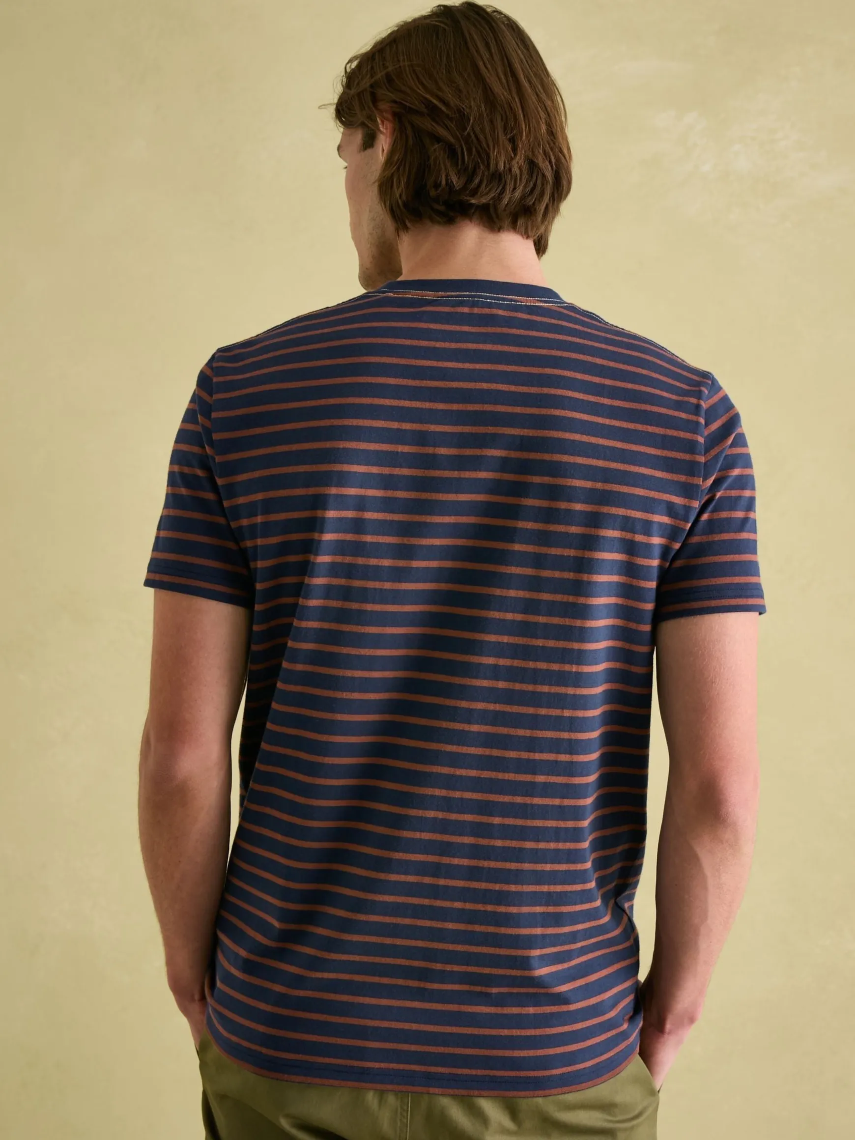 Boathouse Brown & Navy Jersey Crew Neck T-Shirt