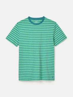 Boathouse Green Stripe Jersey Crew Neck T-Shirt