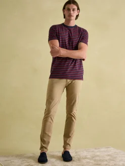 Boathouse Orange/Navy Jersey Crew Neck T-Shirt